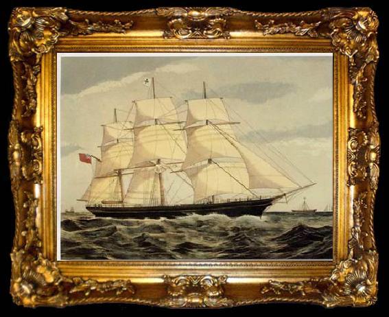 framed  unknow artist Seascape, boats, ships and warships.56, ta009-2
